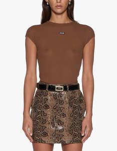 Ksubi: Staple S/S Tee - Chocolate Sheer