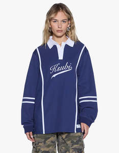 Ksubi: Playoff L/S Polo Jersey - Navy