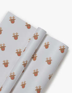 Made Paper: Rudolph Wrapping Paper - Toffee
