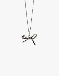 Meadowlark: Bow Charm Necklace - Sterling Silver
