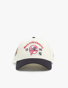 New York Yankees Old English World Series 9FORTY A Frame Cap - White