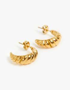 Porter Jewellery: Croissant Earrings - 18k Gold Vermeil