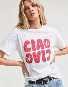 Womens: Ciao Ciao Tee - White