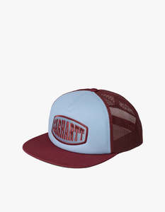 Sale: Graphic Trucker Cap - Mulberry/Frosted Blue