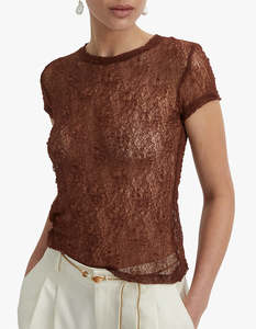Blanca: Riven Baby Tee - Brown