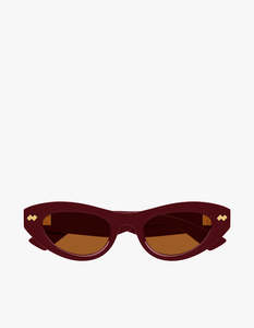 Bottega Veneta Eyewear: BV1350S Sunglasses - Burgundy