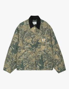 Carhartt: OG Detroit Jacket - Camo Combi, Green/Black Stone Washed