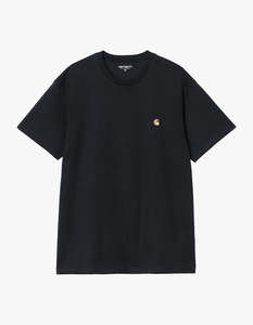 Carhartt: S/S Chase T Shirt - Dark Navy/Gold
