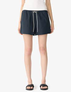 Bassike: Crushed Cotton Running Short - Ink