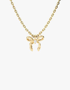 By Charlotte: Forever More Bow Necklace - 18K Gold Vermeil