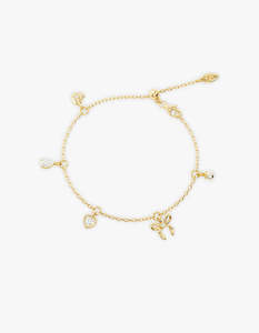 By Charlotte: Forever Yours Charm Bracelet - 18K Gold Vermeil