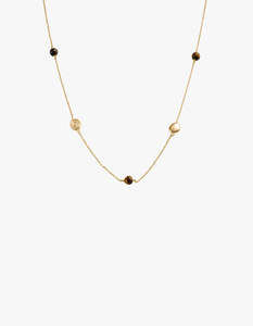 Tempo Tigers Eye Necklace - 18K Gold Vermeil