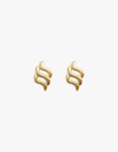Kirstin Ash: Arise Oversized Studs - 18K Gold Plated