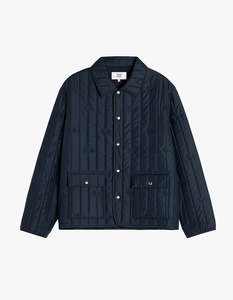 Maison Kitsune: Quilted Blouson - Slate Grey