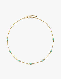 Magma Gemstone Charm Choker - Gold