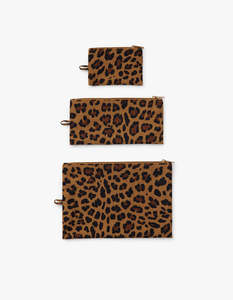 Baggu: Flat Pouch Set - Leopard