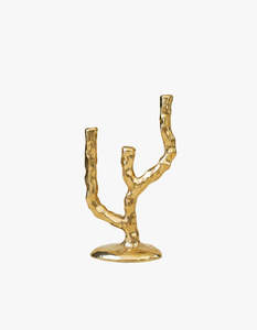 Twig Brass Candle Holder - Triple