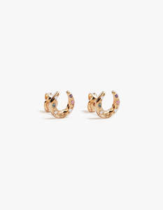By Charlotte: Lucky Horseshoe Stud Earrings - 18K Gold Vermeil