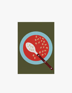 I Love You Tomato Soup Card - Green