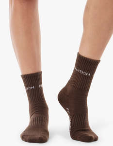 Womens: Signature Sock - Brown
