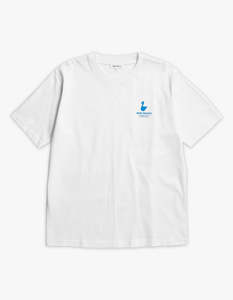 Mens: Johannes Organic The Lakes Print T Shirt - White