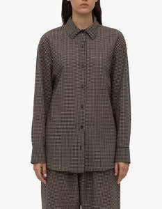 Products: Harriet Check Long Sleeve Shirt - Brown/Black