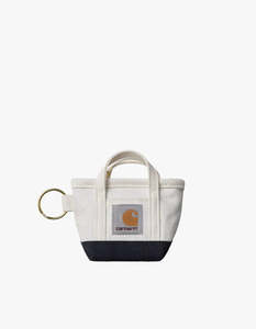 Products: Mini Tote Bag Keychain - Natural/Blue