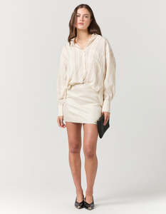 Exclusives: Emerald City Mini Skirt - Champagne Check