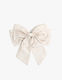 Superette Satin Bow Clip - Ivory