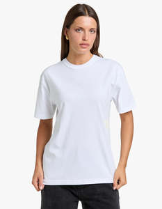 Alexander Wang: Essential Jersey S/S Tee W/ Puff Logo - White