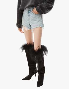 Alexander Wang: Bite Short - Pebble Bleach W Logo Print