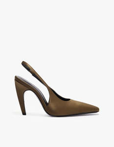 Flora Heel - Moss Satin