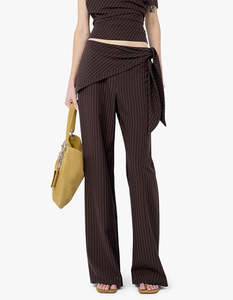 Andre Overlay Pant - Choc Pinstripe