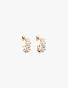 By Charlotte: Crystal Dust Hoops - 18K Gold Vermeil