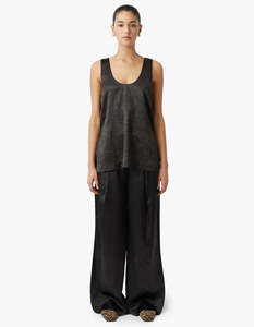 Allire Satin Top - Black