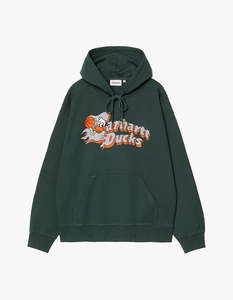 Carhartt: Hooded Flaming Ducks Sweat - Conifer