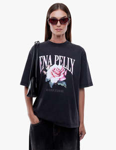 Ena Pelly Rose Tee - Vintage Black