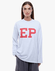 Ep Long Sleeve Tee - White Marle