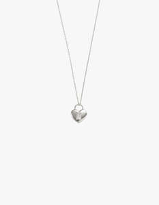 Kirstin Ash: Vera Heart Lock Necklace - Sterling Silver
