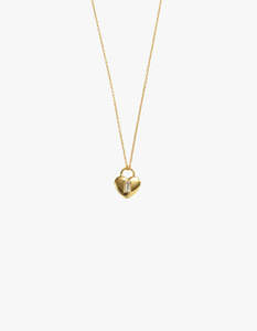 Kirstin Ash: Vera Heart Lock Necklace - 18K Gold Plated
