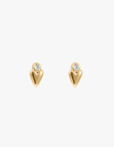 Kirstin Ash: Abode Heart Studs - 18K Gold Plated