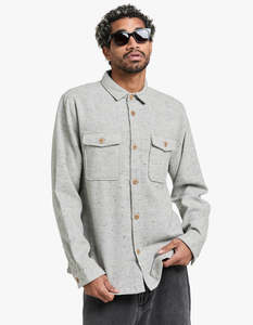 Mctavish: Lined Flannel Shirt - Grey