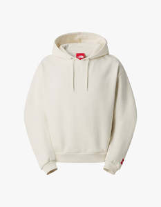 Mens: Mens Red Box Hoodie - White Dune