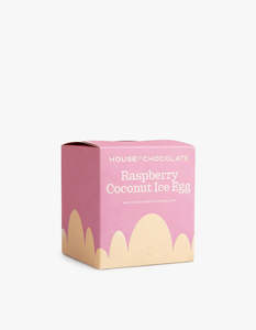 Sale: Raspberry Coconut Ice White Chocolate Egg - White Chocolate