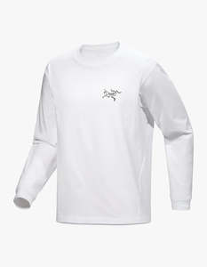 Kragg Cotton L/S T Shirt Mens - White Light/Black
