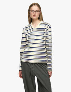 Valeria Top - White/Blue