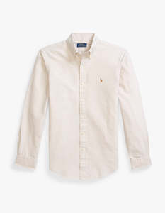Mens: Custom Fit Long Sleeve Sport Shirt - Coastal Beige