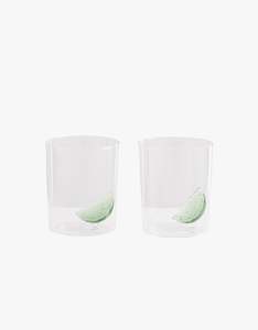 Products: Gin And Tonic Glasses Set Of 2 - Clear/Green