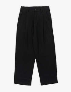 Sale: Mens Wide Leg Pleated Trouser - Black
