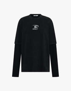 Womens All: Round One Layered Tee - Vintage Black